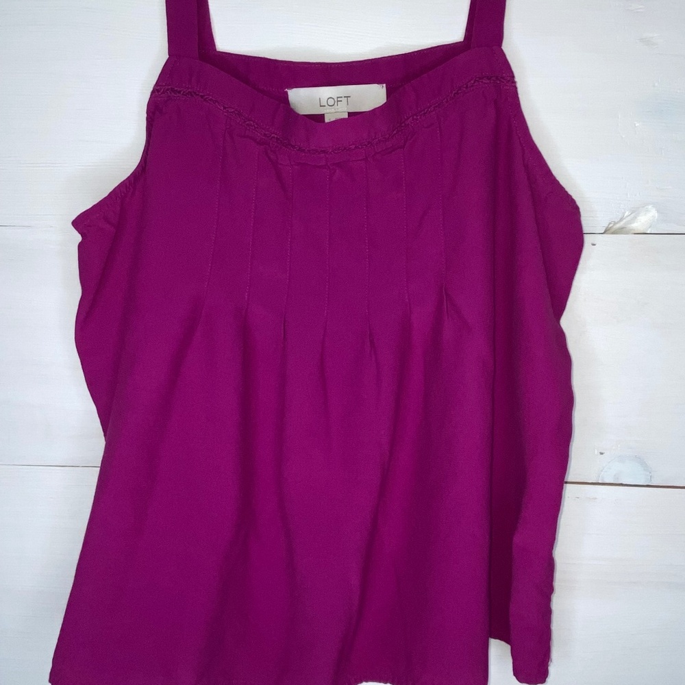 LOFT Size Small Plum Purple Tank Top